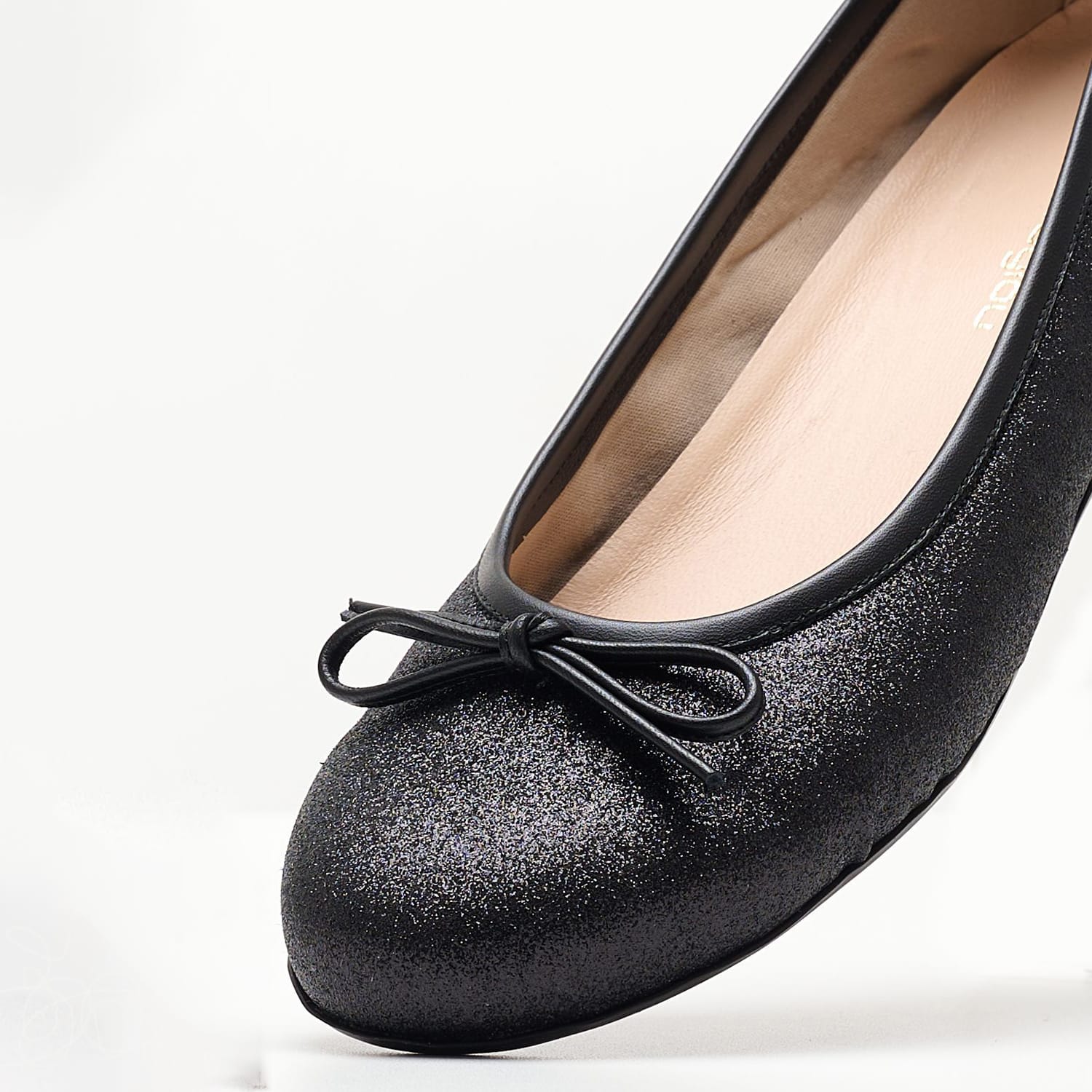 Γυναικείες Μπαλαρίνες S15 Μαύρο Glitter Mortoglou