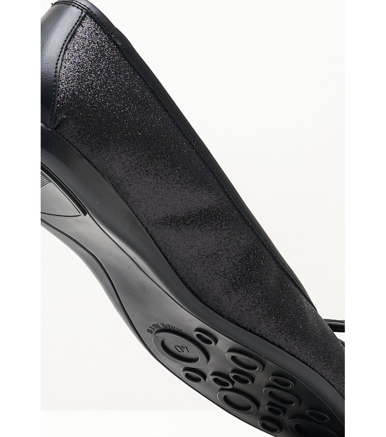 Women Balerinas S15 Black Glitter Mortoglou