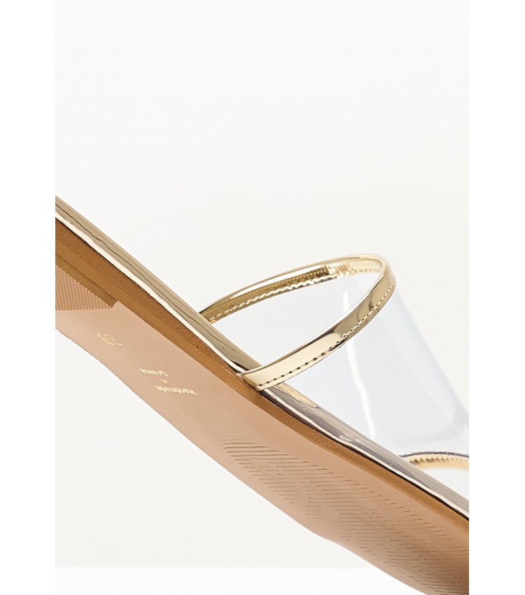 Women Flats S20.Flat Gold Patent Leather Mortoglou