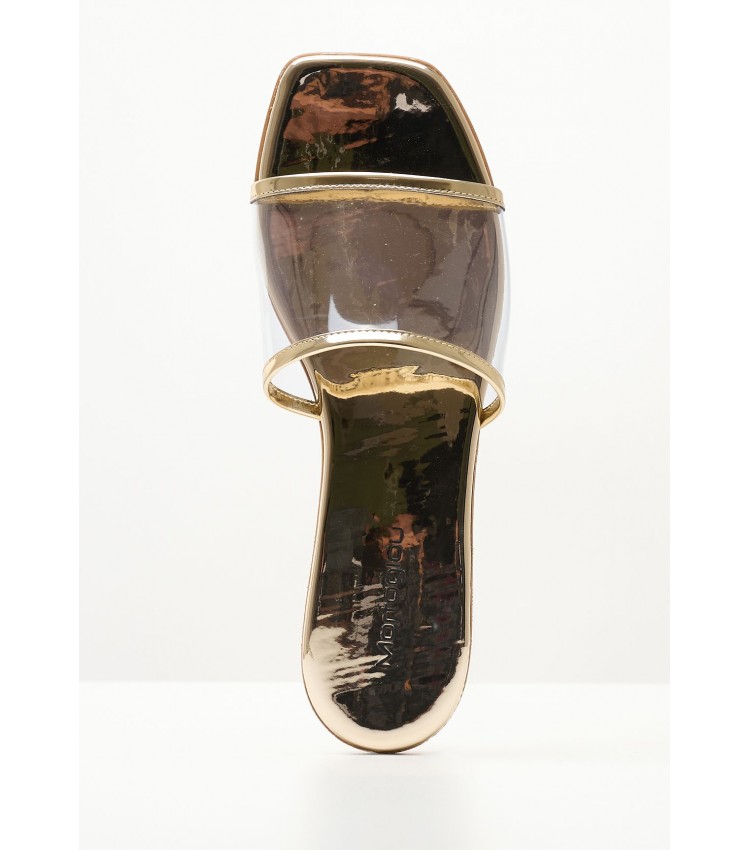 Women Flats S20.Flat Gold Patent Leather Mortoglou