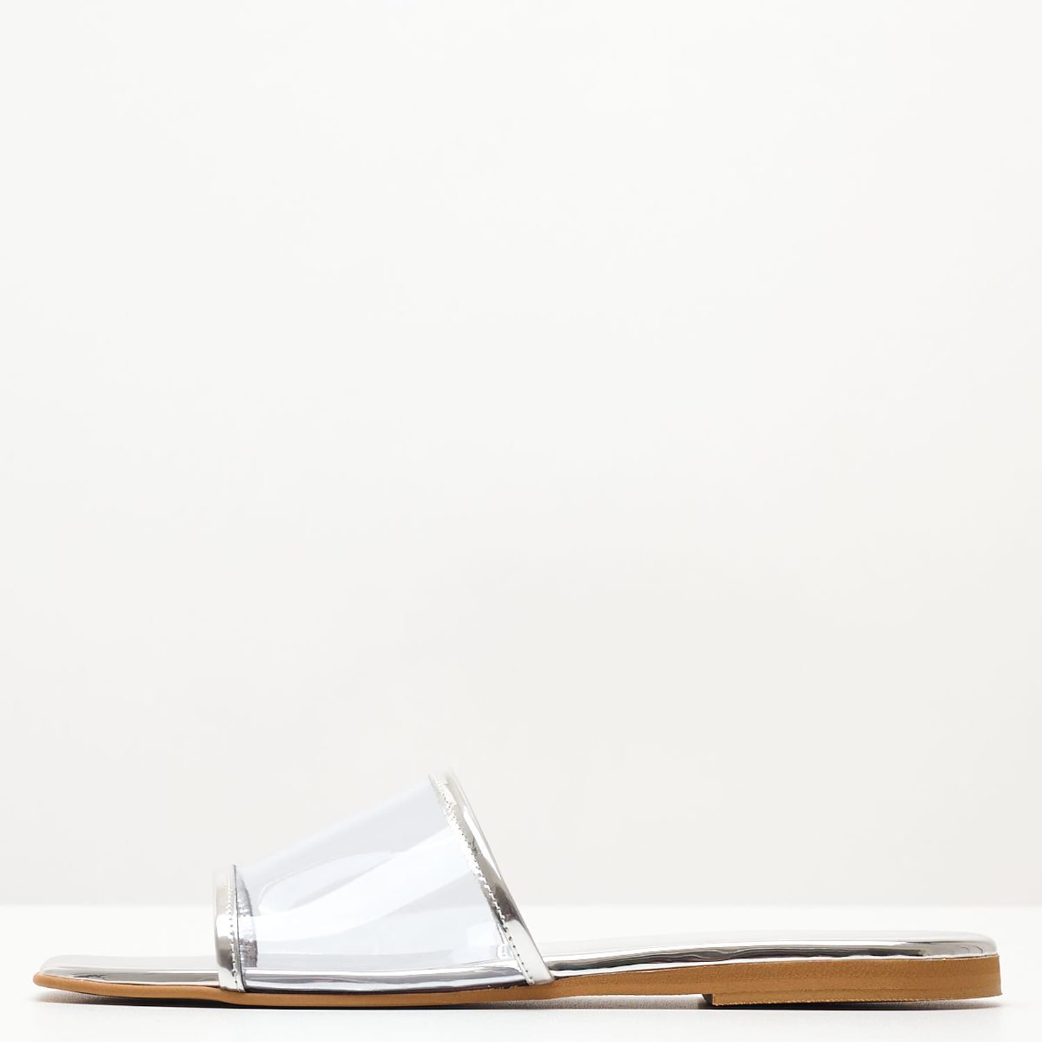 Γυναικεία Flats S20.Flat Ασημί Δέρμα Λουστρίνι Mortoglou