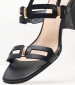 Women Sandals S546 Black Leather Mortoglou