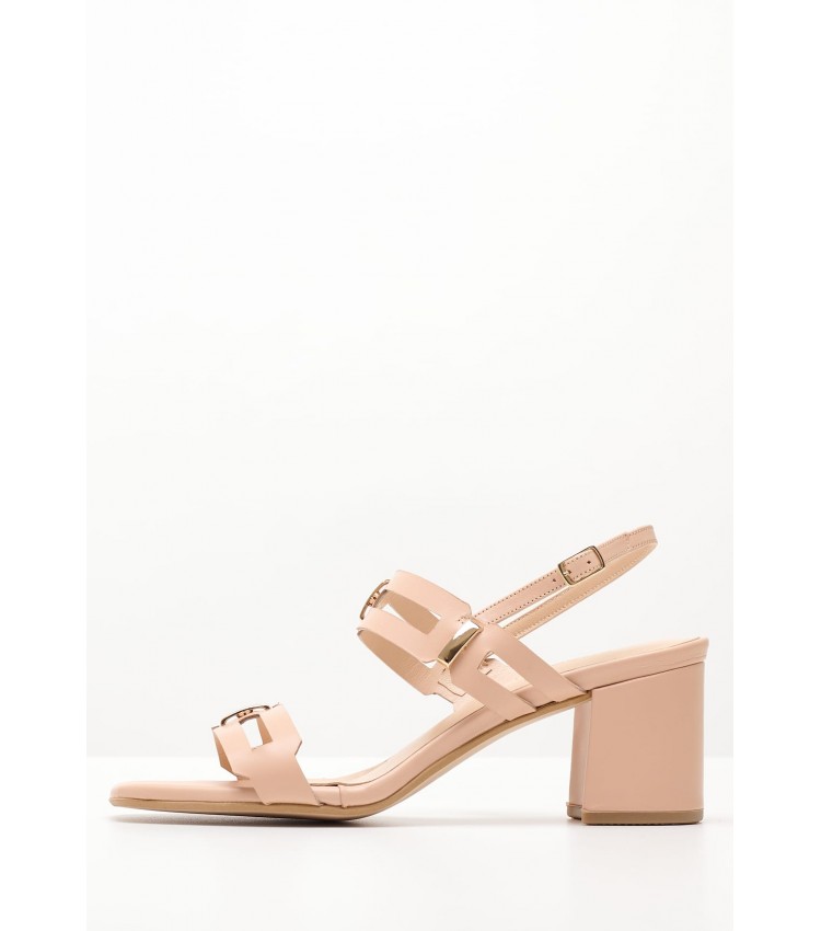 Women Sandals S546 Nude Leather Mortoglou