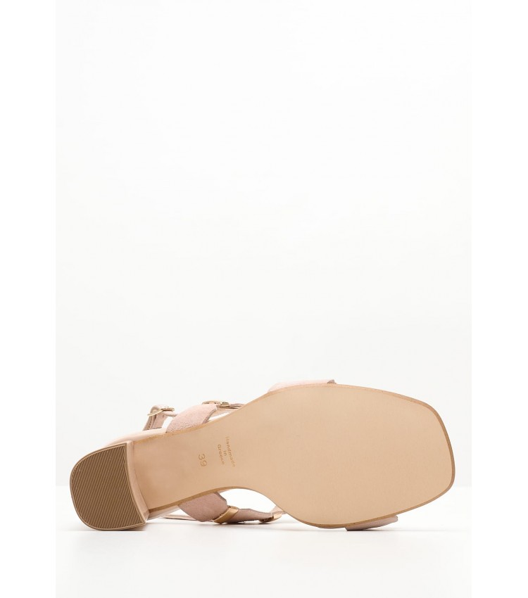 Women Sandals S7016 Nude Buckskin Mortoglou