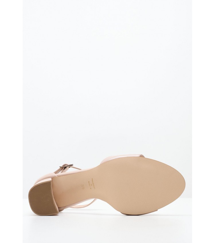 Women Sandals S8013 Nude Leather Mortoglou