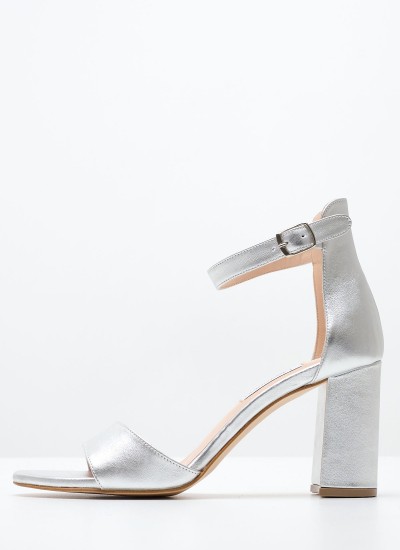 Women Sandal High Mamba.Pat Beige Shiny Leather Jeffrey Campbell