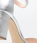 Women Sandals S8013 Silver Leather Mortoglou