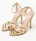 Women Sandals S8030 Gold Leather Mortoglou