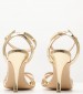 Women Sandals S8030 Gold Leather Mortoglou