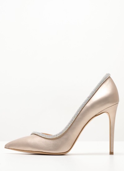 Γυναικείες Γόβες & Peeptoes Ψηλές TATIANA3 Χρυσό ECOleather Nine West