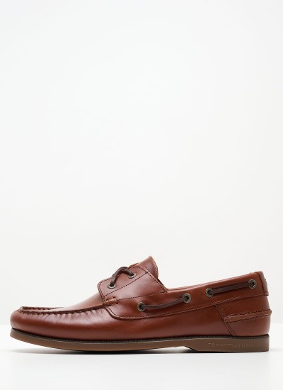 Ανδρικά Ιστιοπλοϊκά Boat.Shoe Καφέ Δέρμα Tommy Hilfiger