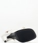 Women Sandals Chain.Heel White Leather Tommy Hilfiger