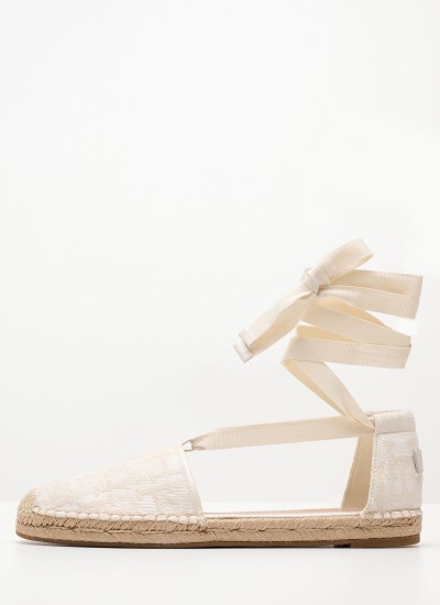 Γυναικείες Εσπαντρίγιες Closed.Espadrille Άσπρο Ύφασμα Tommy Hilfiger