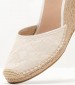 Women Espadrilles Closed.Wedge Beige Fabric Tommy Hilfiger