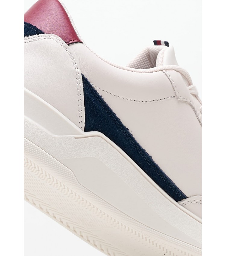 Men Casual Shoes Elevated.Leather White Leather Tommy Hilfiger