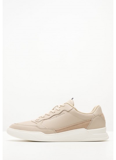 Γυναικεία Παπούτσια Casual Laceup.Low Άσπρο Δέρμα Calvin Klein