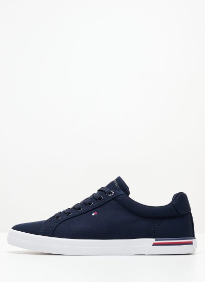 Γυναικεία Παπούτσια Casual Essential.Stripes Μπλε Πάνινο Tommy Hilfiger