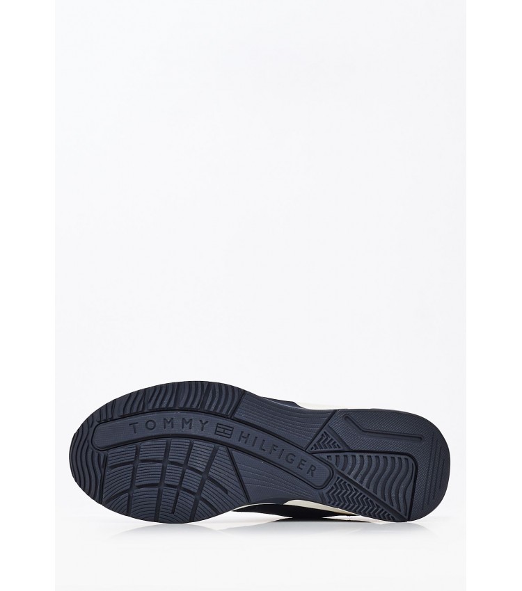 Ανδρικά Παπούτσια Casual Modern.Blackwatch Μπλε Δέρμα Tommy Hilfiger