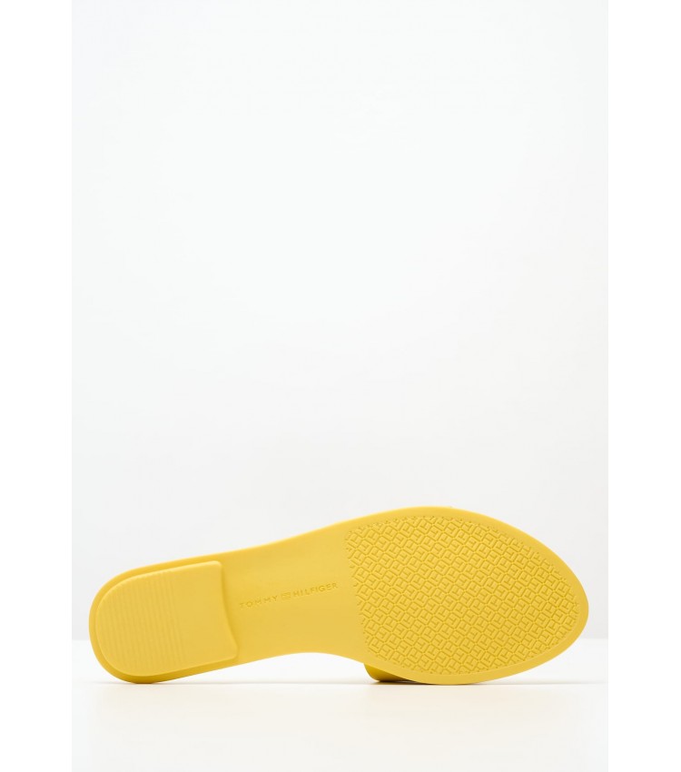 Γυναικεία Flats Pop.Mule Κίτρινο Δέρμα Tommy Hilfiger
