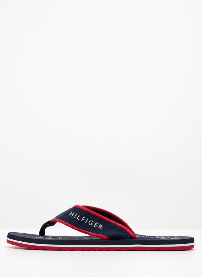 Ανδρικές Σαγιονάρες & Πέδιλα Sporty.Sandal Μπλε Ύφασμα Tommy Hilfiger