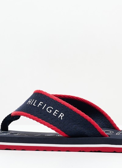 Ανδρικά Παπούτσια Casual Elevated.Cup Άσπρο Δέρμα Tommy Hilfiger