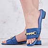 Women Flats Th.Chain Blue Leather Tommy Hilfiger Women Flats Th.Chain Blue Leather Tommy Hilfiger