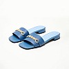 Women Flats Th.Chain Blue Leather Tommy Hilfiger Women Flats Th.Chain Blue Leather Tommy Hilfiger
