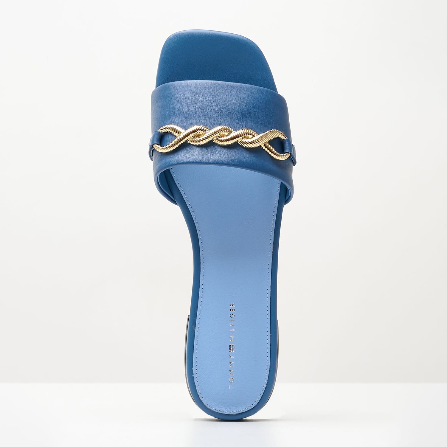 Women Flats Th.Chain Blue Leather Tommy Hilfiger Women Flats Th.Chain Blue Leather Tommy Hilfiger