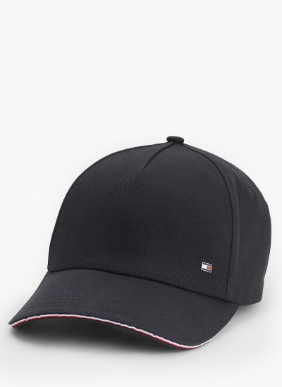 Ανδρικά Καπέλα Th.Corporate.Cap Μαύρο Βαμβάκι Tommy Hilfiger