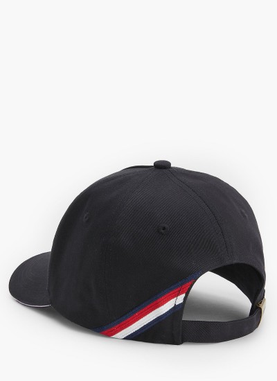 Ανδρικά Καπέλα Th.Corporate.Cap Μαύρο Βαμβάκι Tommy Hilfiger