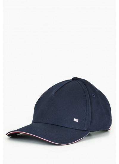 Ανδρικά Καπέλα Th.Corporate.Cap Μπλε Βαμβάκι Tommy Hilfiger