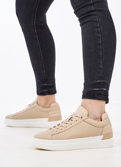 Γυναικεία Παπούτσια Casual Th.Feminine.G Μπεζ Δέρμα Tommy Hilfiger