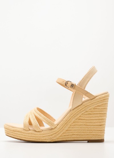 Women Sandal High Mamba.Pat Beige Shiny Leather Jeffrey Campbell