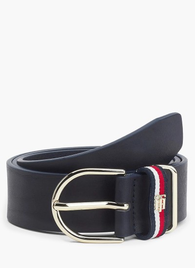 Women Belts Timeless.Corp Blue Leather Tommy Hilfiger