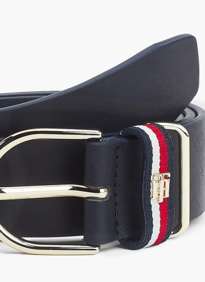 Women Belts Flora Black Leather Pepe Jeans