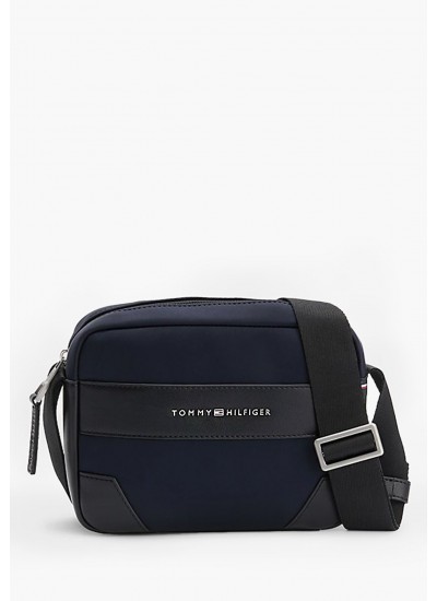 Men Bags Urban.Camera Blue Nylon Tommy Hilfiger