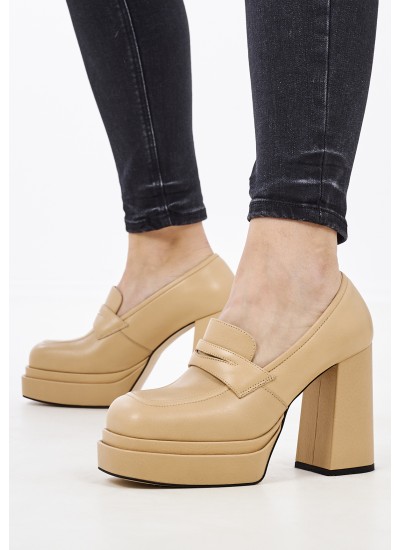 Women Pumps & Peeptoes High 2250.73401 Beige Leather Mortoglou