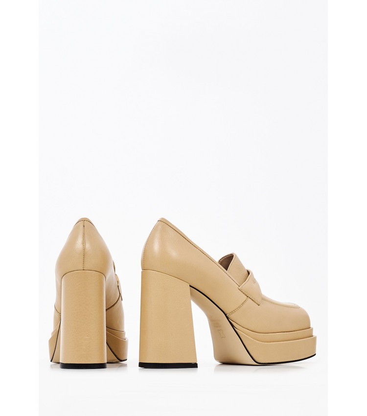 Women Pumps & Peeptoes High 2250.73401 Beige Leather Mortoglou