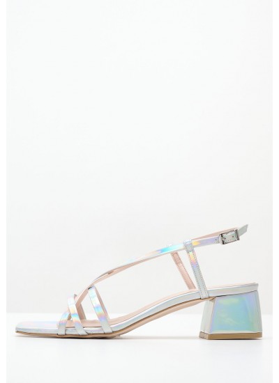 Women Sandals 2337.30105 Silver Patent Leather Mortoglou