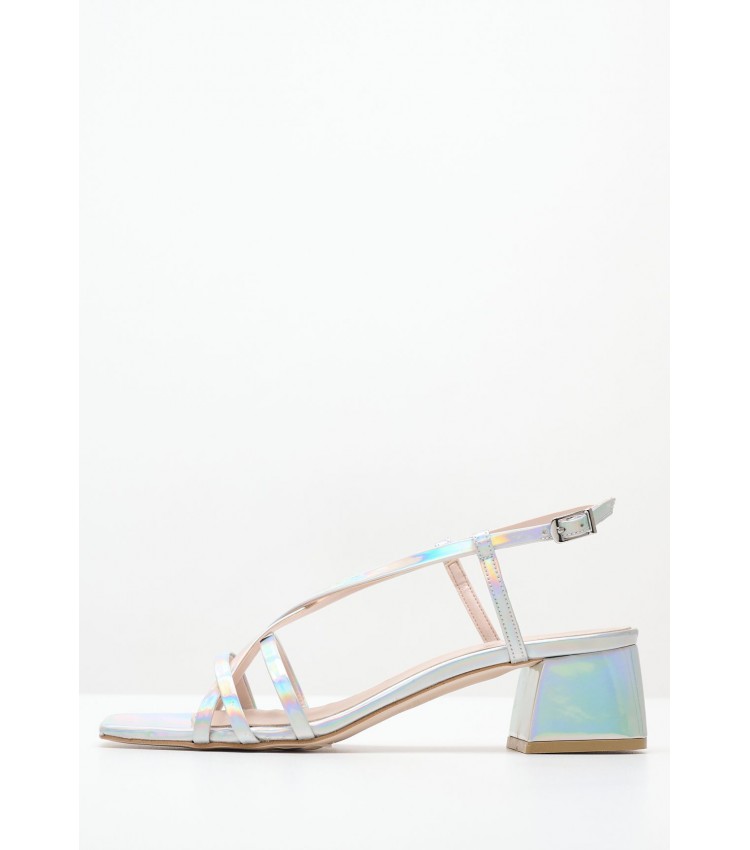 Women Sandals 2337.30105 Silver Patent Leather Mortoglou