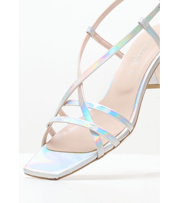 Women Sandals 2337.30105 Silver Patent Leather Mortoglou