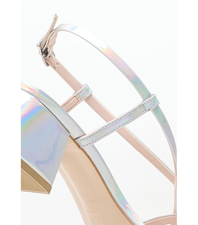 Women Sandals 2337.30105 Silver Patent Leather Mortoglou