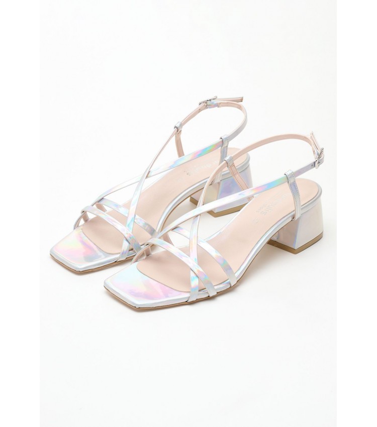 Women Sandals 2337.30105 Silver Patent Leather Mortoglou