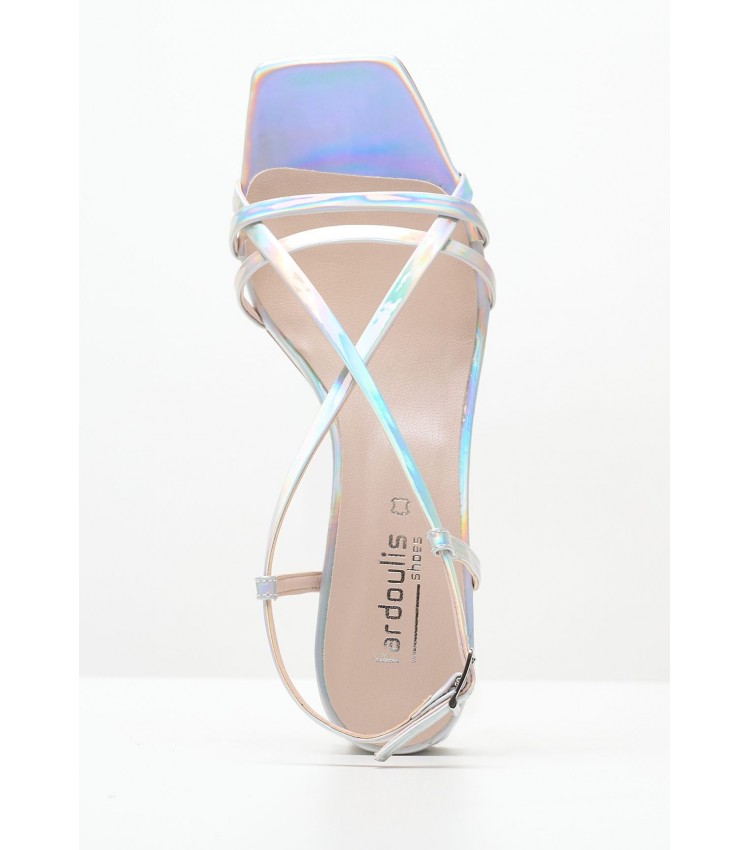 Women Sandals 2337.30105 Silver Patent Leather Mortoglou