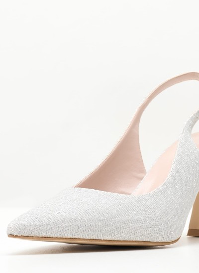 Γυναικείες Γόβες & Peeptoes Χαμηλές 2341.73809 Ασημί Glitter Mortoglou