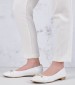 Women Moccasins 2343.10435 White Patent Leather Mortoglou