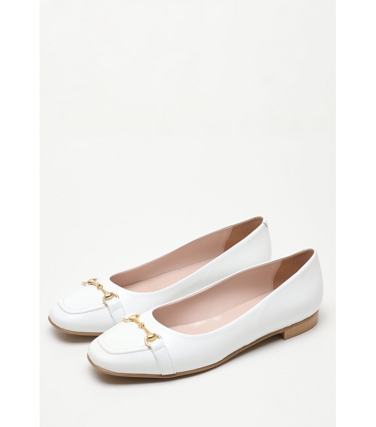 Women Moccasins 2343.10435 White Patent Leather Mortoglou