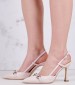 Women Pumps & Peeptoes High 2343.2250 Beige Leather Mortoglou