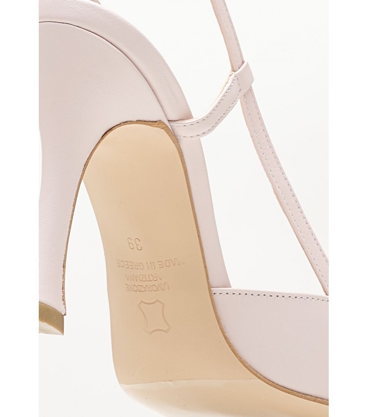 Women Pumps & Peeptoes High 2343.2250 Beige Leather Mortoglou