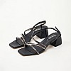 Women Sandals 2343.30104 Black Leather Mortoglou Women Sandals 2343.30104 Black Leather Mortoglou